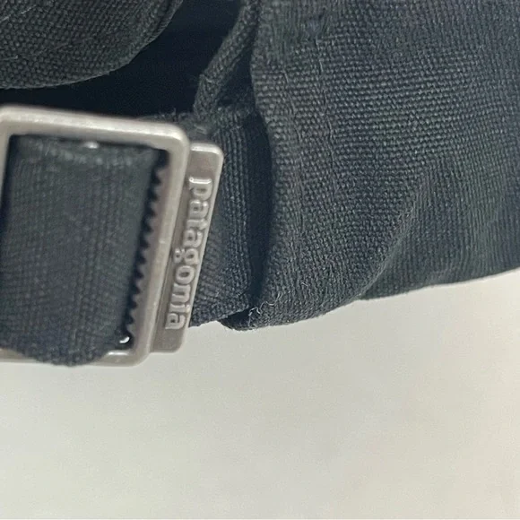 Patagonia Black Organic Cotton Logo Strapback Hat NetPlus Bureo Adjustable Cap - Picture 8 of 8